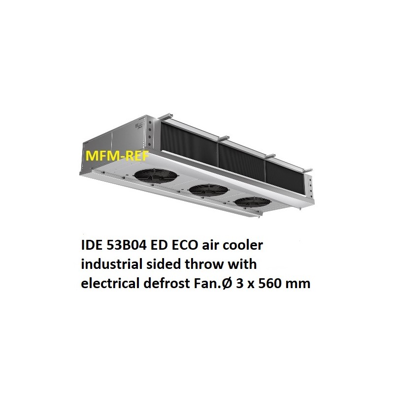 ECO: IDE 53B04 ED air cooler industrial sided throw fin spacing: 4.5 mm