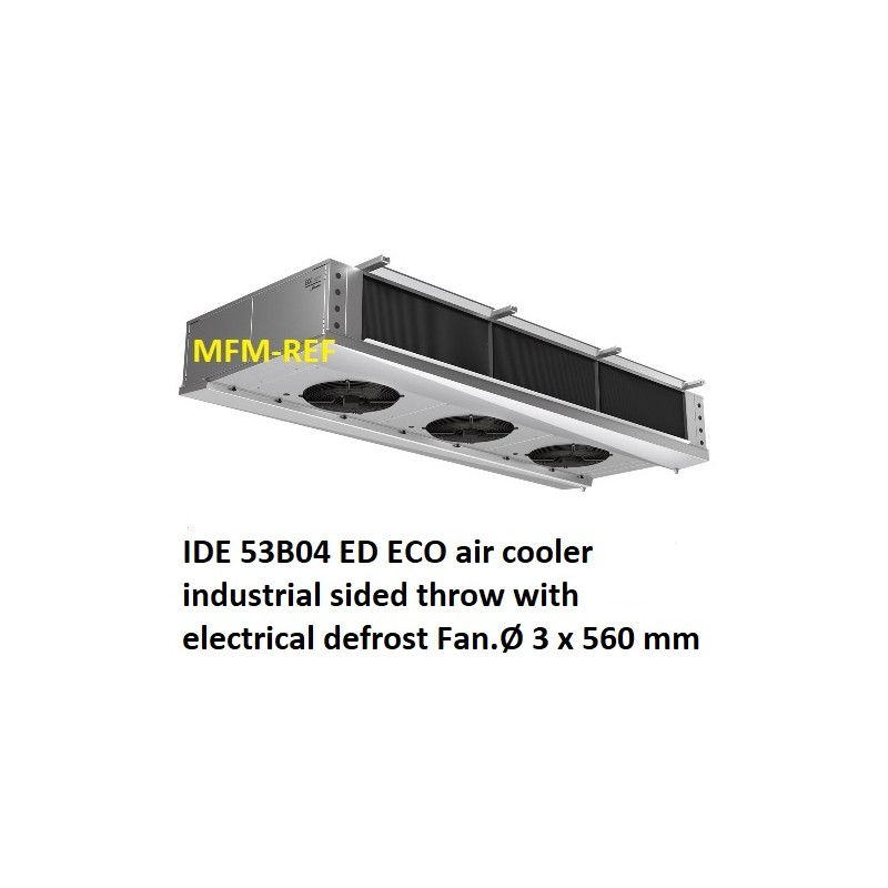 ECO: IDE 53B04 ED air cooler industrial sided throw fin spacing: 4.5mm