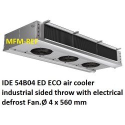 IDE 54B04 ED ECO air cooler industrial sided throw with electric defrost.fin spacing: 4.5 mm