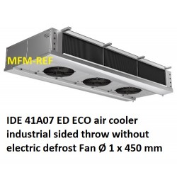 IDE 41A07 ECO air cooler industrial sided throw fin spacing: 7 mm without electric defrost