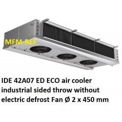 IDE 42A07 ECO air cooler industrial sided throw fin spacing: 7 mm without electric defrost