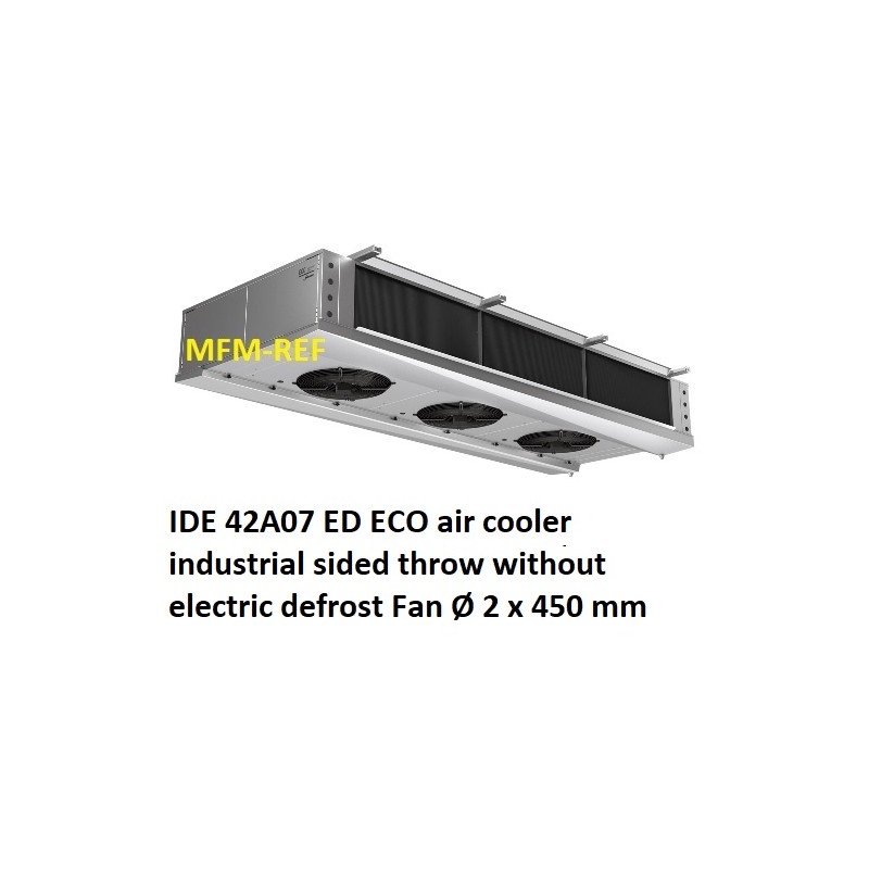 ECO: IDE 42A07 air cooler industrial sided throw fin spacing: 7 mm