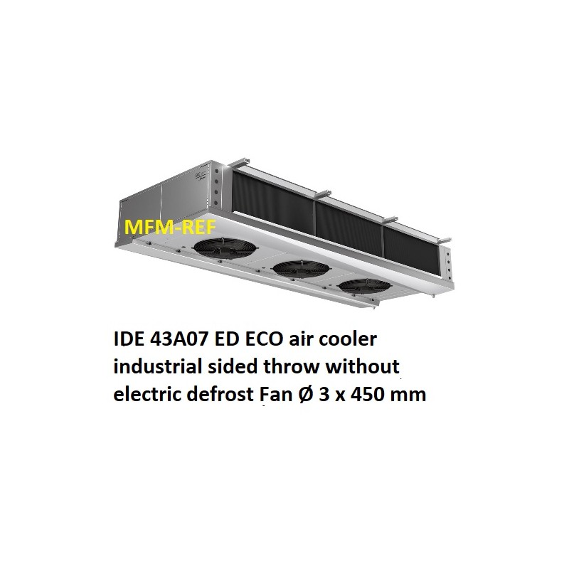 ECO: IDE 43A07 Luftkühler Industrielle sided throw Lamellenabstand: 7mm