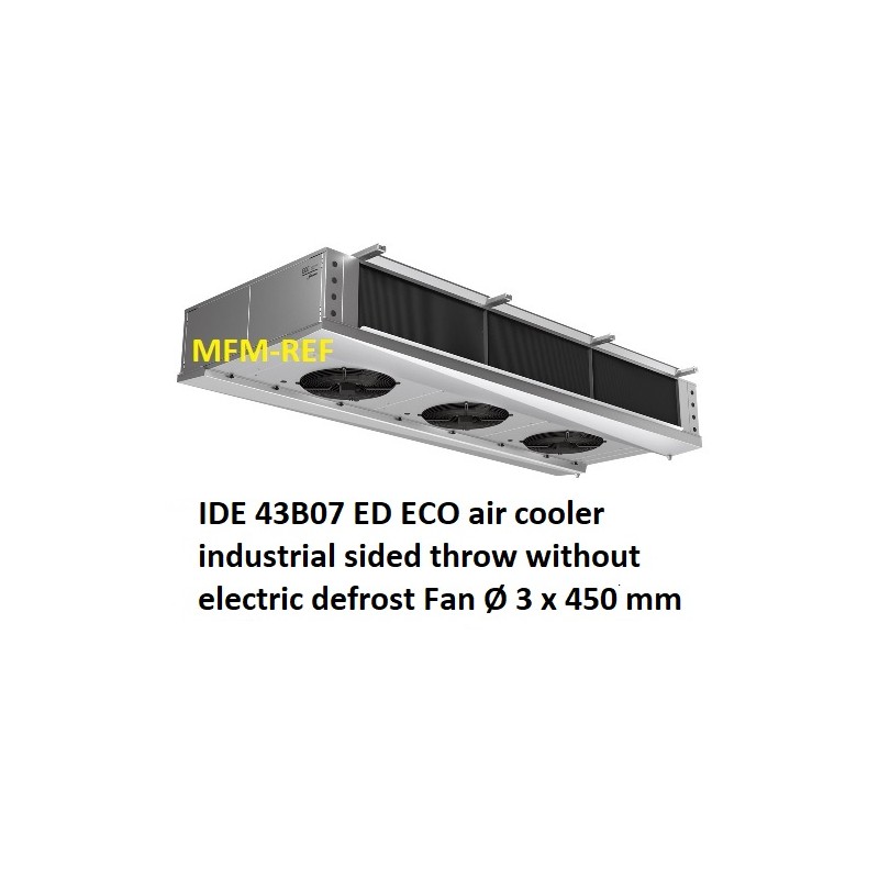 ECO: IDE 43B07 air cooler industrial sided throw fin spacing: 7 mm