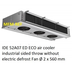 IDE 52A07 ECO industrial evaporador sided lance espaçamento fin: 7 milímetros sem degelo elétrico