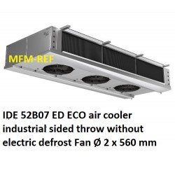 IDE 52B07 ECO air cooler industrial sided throw fin spacing: 7 mm without electric defrost