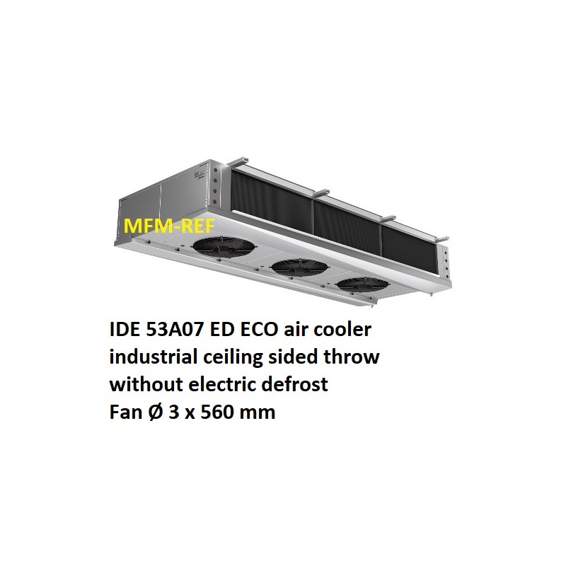 ECO: IDE 53A07 evaporatori a soffitto Industriale tiro sided passo alette: 7 millimetri