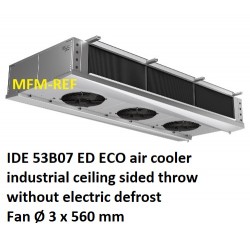 IDE 53B07 ECO air cooler industrial sided throw fin spacing: 7 mm without electric defrost
