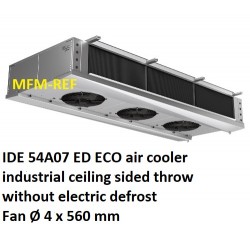 IDE 54A07 ECO air cooler industrial sided throw fin spacing: 7 mm without electric defrost