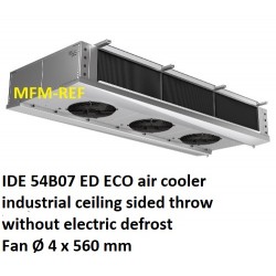 IDE 54B07 ECO air cooler industrial sided throw fin spacing: 7 mm without electric defrost