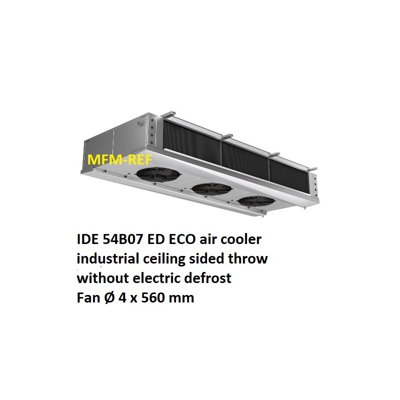 ECO: IDE 54B07 Luftkühler Industrielle sided throw Lamellenabstand: 7mm