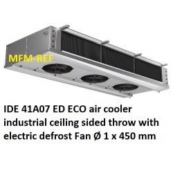 ECO: IDE 41A07 ED air cooler industrial sided throw fin spacing: 7 mm