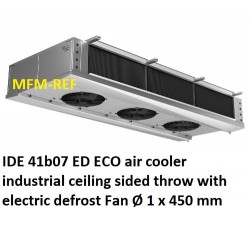 IDE 41B07 ED ECO air cooler industrial sided throw fin spacing: 7 mm with electric defrost