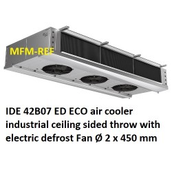 IDE 42B07 ED ECO industrieel luchtkoeler dubbelzijdig uitblazend met elektrische ontdooiinglamelafstand: 7 mm