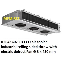 ECO: IDE 43A07 ED industrieel luchtkoeler dubbelzijdig uitblazend lamelafstand: 7 mm