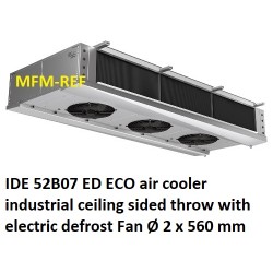 ECO: IDE 52B07 ED air cooler industrial sided throw fin spacing: 7 mm