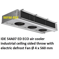 ECO: IDE 54A07 ED evaporatori a soffitto Industriale tiro sided passo alette: 7 millimetri