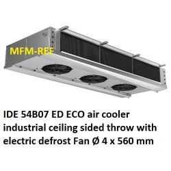 ECO: IDE 54B07 ED air cooler industrial sided throw fin spacing: 7 mm