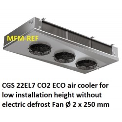 ECO: CGD 22EL7 CO2 luchtkoeler voor geringe inbouwhoogte: Lamelafstand 7 mm
