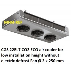 ECO: CGD 22EL7 CO2 luchtkoeler voor geringe inbouwhoogte: Lamel 7 mm