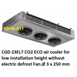 ECO CGD 23EL7 CO2 air cooler for low installation height  spacing 7mm