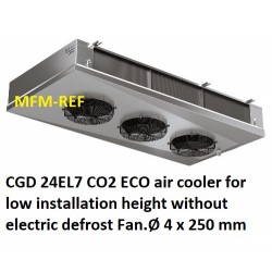 ECO CGD 24EL7 CO2 air cooler for low installation height spacing 7mm