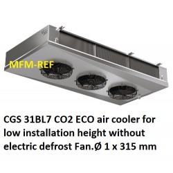 ECO CGD31BL7 CO2 air cooler for low installation height spacing 7mm