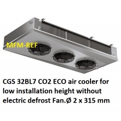 ECO: CGD 32BL7 CO2 air cooler for low installation height Fin  7 mm