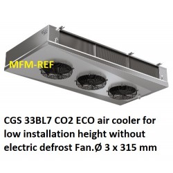 ECO: CGD 33BL7 CO2 air cooler for low installation height Fin spacing: 7 mm