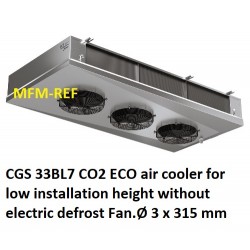 ECO: CGD 33BL7 CO2 air cooler for low installation height spacing: 7mm