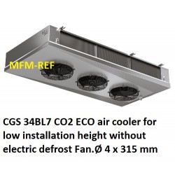 ECO: CGD 34BL7 CO2 air cooler for low installation height Fin 7 mm