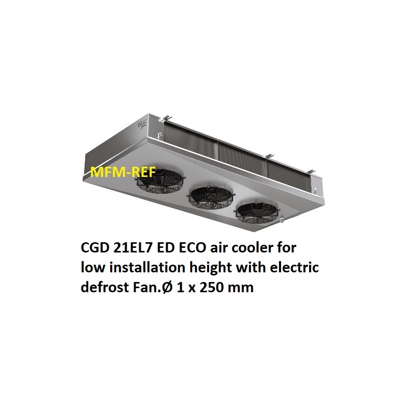 ECO: CGD 21EL7 ED CO2 Luftkühler für niedrigen Bauhöhe 7 mm