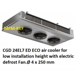 CGD 24EL7 ED CO2 ECO air cooler for low installation height  with electric defrost Fin spacing: 7 mm
