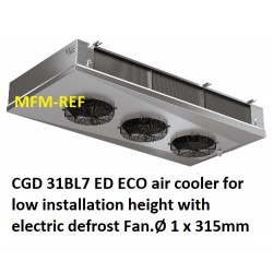 ECO:CGD31BL7ED CO2 refrigerador  ar de baixa altura de instalação 7mm