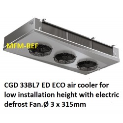 ECO: CGD 33BL7 ED CO2 air cooler for low installation height 7 mm