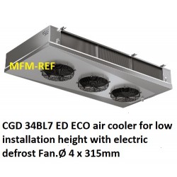 ECO: CGD 33BL7 ED CO2 luchtkoeler voor geringe inbouwhoogte: Lamel 7mm