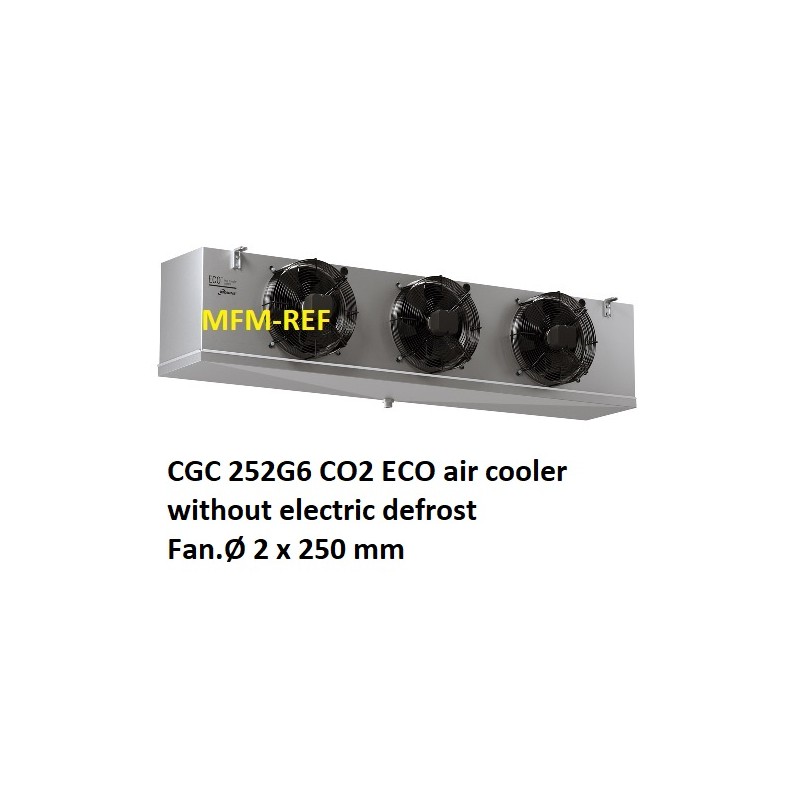ECO: CGC 252G6 CO2  enfriador de aire, espaciamiento Fin 6 mm