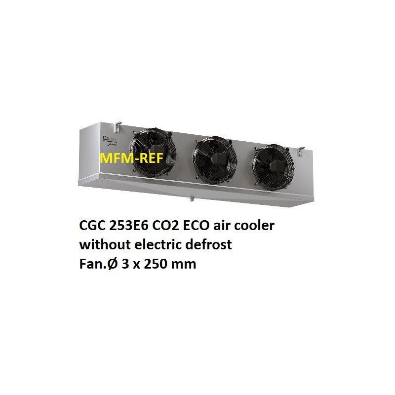 ECO: CGC 253E6 CO2 enfriador de aire, espaciamiento Fin 6 mm