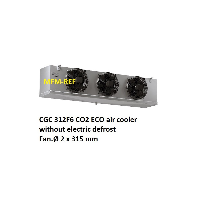 ECO: CGC 312F6 CO2 air cooler Fin spacing: 6 mm without electric defrost