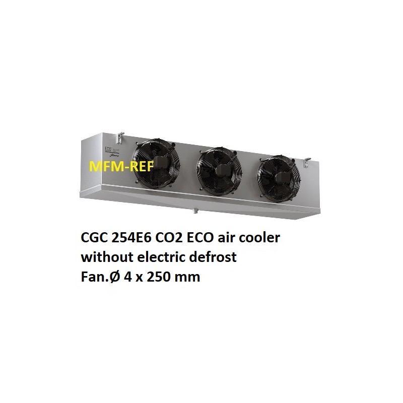 ECO: CGC 254E6 CO2 Luftkühler Lamellenabstand: 6 mm ohne elektrische Abtauung