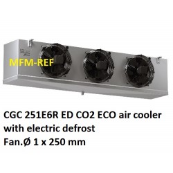 CGC 251E6R ED CO2 ECO luchtkoeler : Lamelafstand 6 mm met elektrische ontdooiing