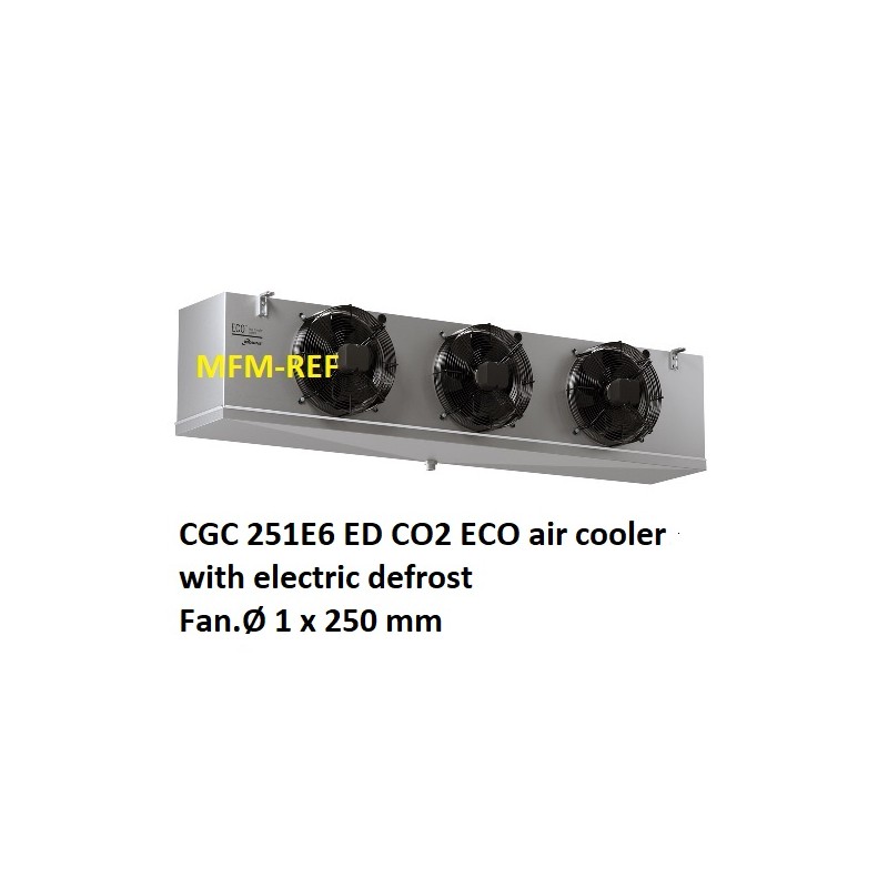 ECO: CGC 251E6 ED CO2 air cooler Fin spacing: 6 mm without electric defrost