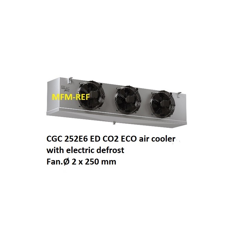 ECO: CGC 252E6 ED CO2 air cooler Fin spacing 6mm with electric defrost