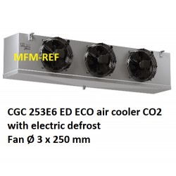 ECO CGC 253E6 ED CO2 air cooler Fin spacing: 6mm with electric defrost