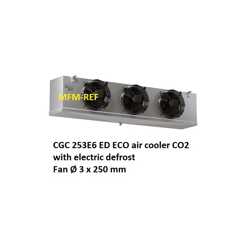 ECO: CGC 253E6 ED CO2 enfriador de aire, espaciamiento Fin 6 mm