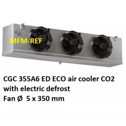 ECO: CGC 355A6 ED CO2 air cooler Fin spacing 6mm with electric defrost