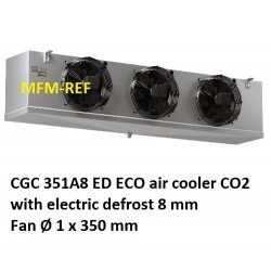 ECO: CGC 351A8 ED CO2 enfriador de aire, espaciamiento Fin 8 mm con descongelación eléctrica