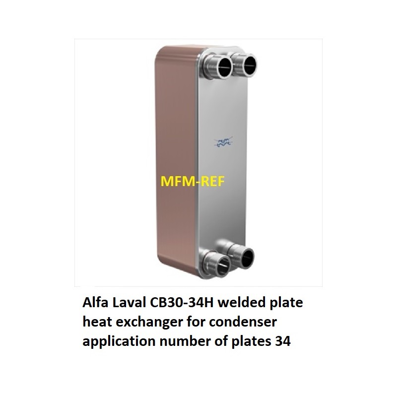 CB30-34H Alfa Laval welded plate heat exchanger condenser application