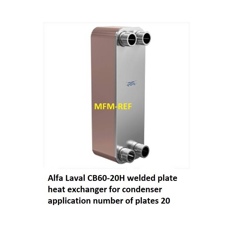 CB60-20H Alfa Laval Intercambiador de places aplicación de condensador