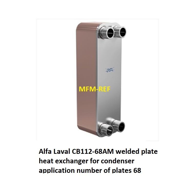 CB112-68AM Alfa Laval welded plate heat exchanger for condenser